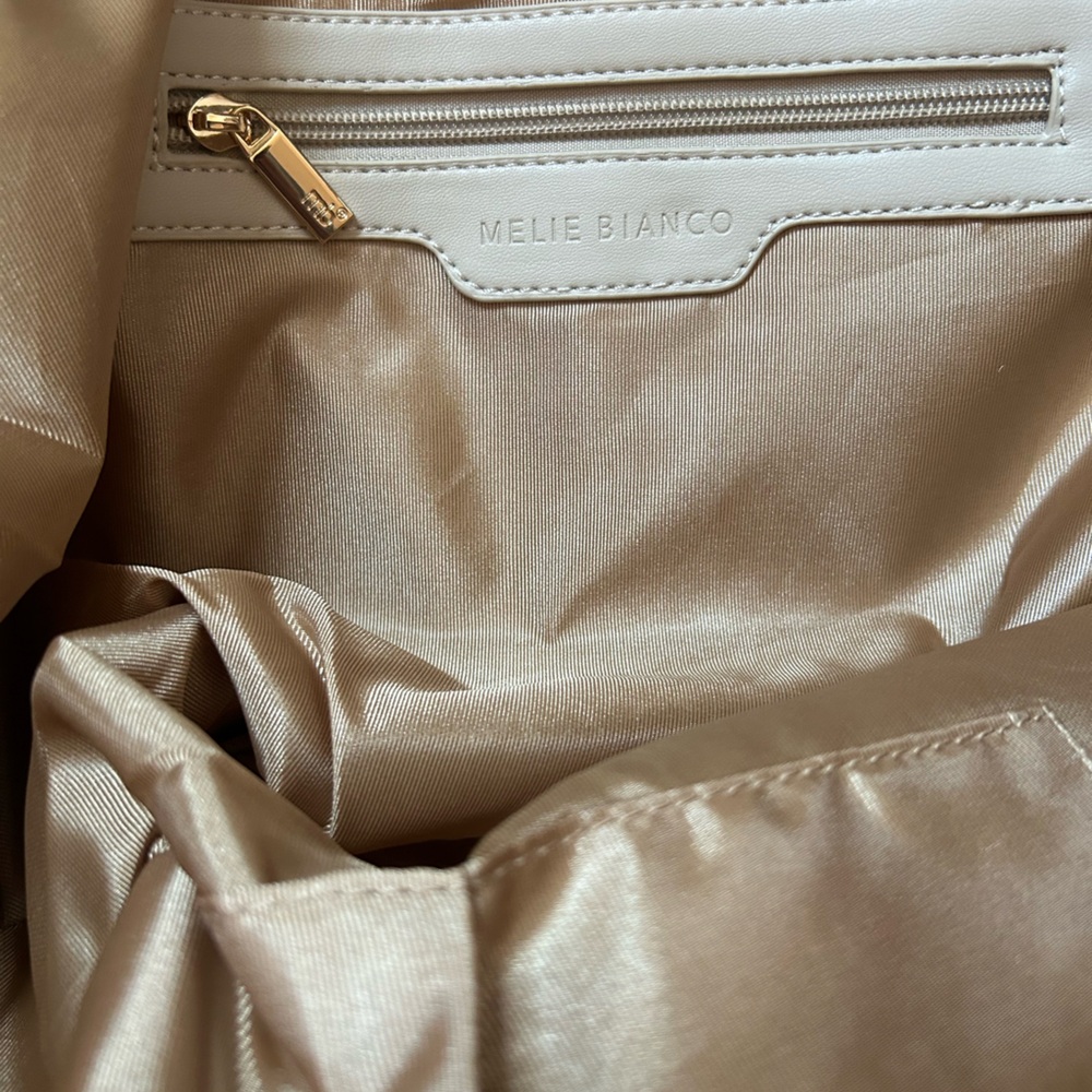 Anthropologie Melie Bianco Woven Crossbody Bag NWOT Beige Vegan Leather Woven - Picture 9 of 9
